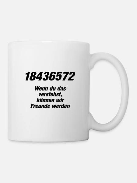Zuendfolge V8 - Tasse - Weiß