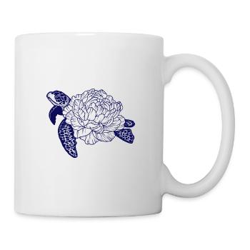 Turtle in rose shell - Mug - white - Right