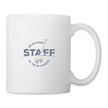 EVG STAFF ENTERREMENT VIE GARÇON TEAM DESIGN - Mug blanc - blanc - Droite