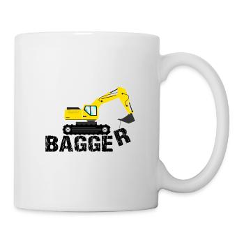 Bagger - Tasse - Weiß - Rechts