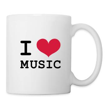 Ich liebe musikalisch - Tasse - Weiß - Rechts