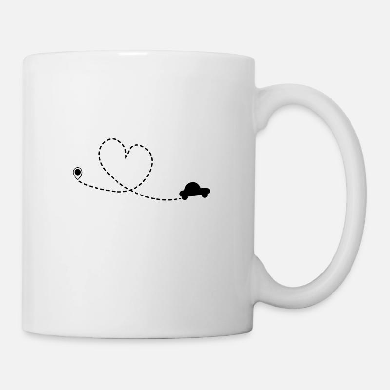 Road Trip Auto Urlaub T-Shirt Geschenkidee - Tasse - Weiß