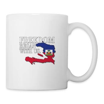 Mois du patrimoine haïtien Liberté américano-haïtienne - Mug blanc - blanc - Droite