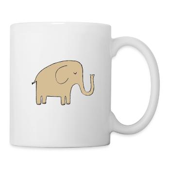 Éléphant - Mug blanc - blanc - Droite