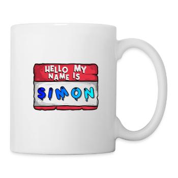 Prénom Simon - Mug blanc - blanc - Droite