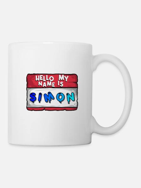First Name Simon - Mug - white
