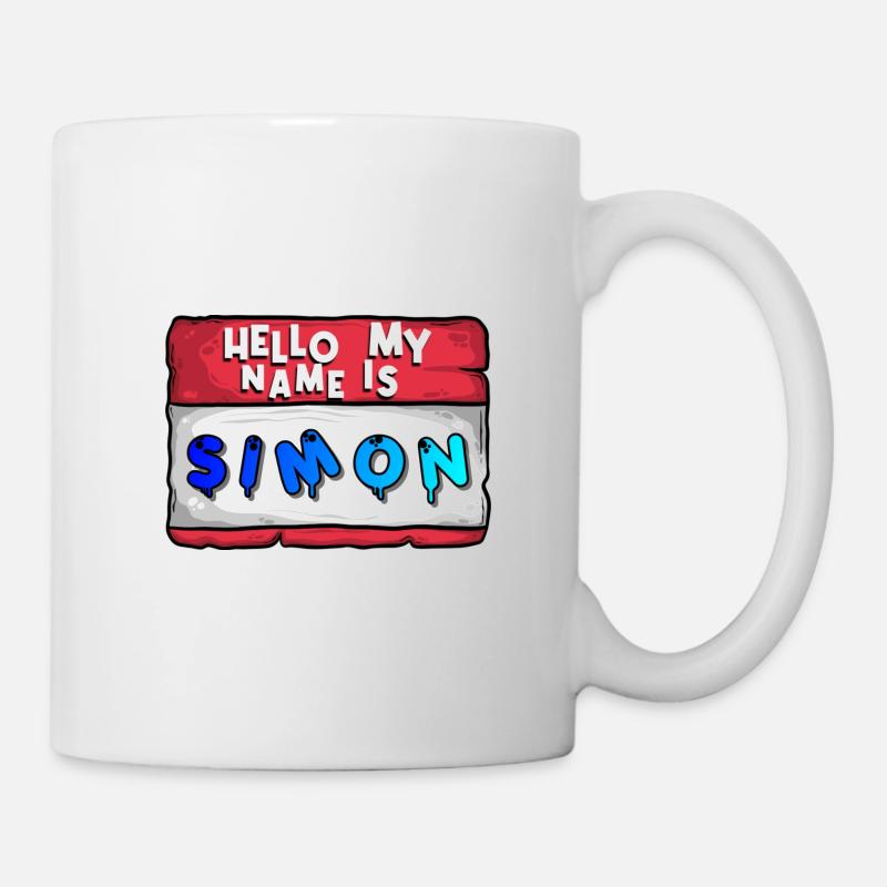 First Name Simon - Mug - white
