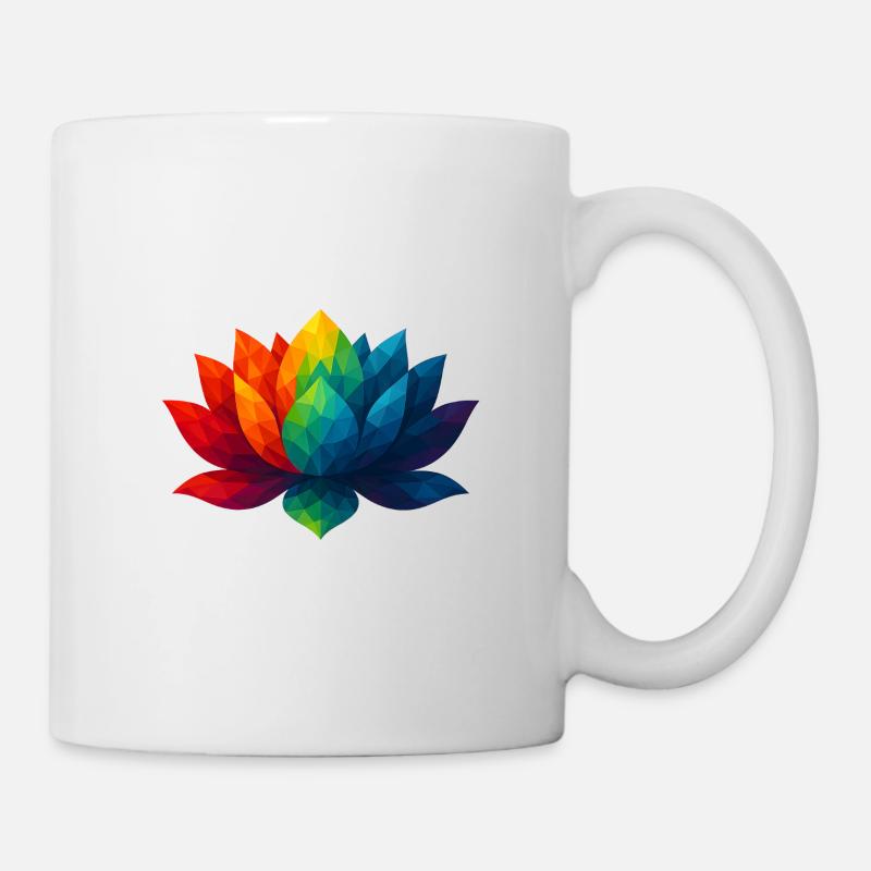 WPAP Stil - Lotus - Tasse - Weiß