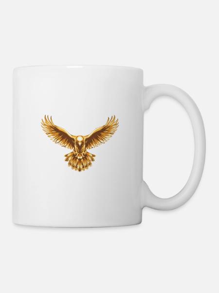 Golden Eagle Wing Emblem - Mug - white
