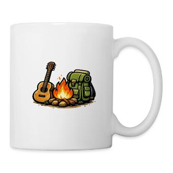 Lagerfeuer Gitarre Abenteuer - Tasse - Weiß - Rechts