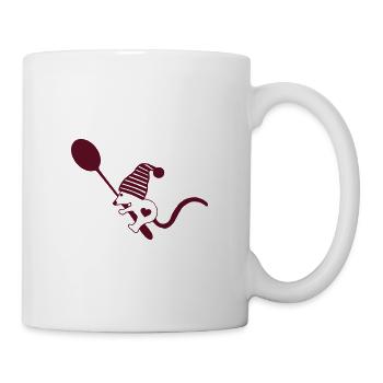 Kleine Maus Kochlöffel - Tasse - Weiß - Rechts