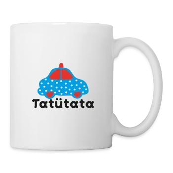 Auto mit Punkten und Herzen tatütata - Tasse - Weiß - Rechts