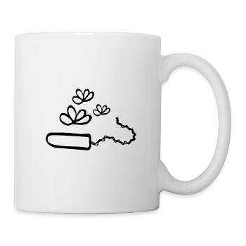 Bon tampon Vilain et fort. girl Power - Mug blanc - blanc - Droite