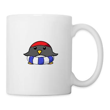 Pinguin Schwimmreifen Badekappe Schwimmen Sport - Tasse - Weiß - Rechts
