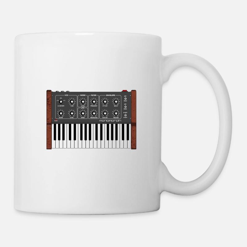 Synthétiseur vintage analogique - Mug blanc - blanc