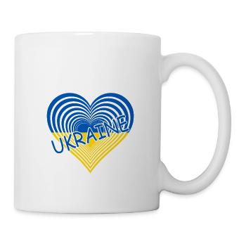 Ukraine Heart - Tasse - Weiß - Rechts