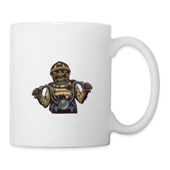 Astronaut Skelett Motorradfahrer - Tasse - Weiß - Rechts