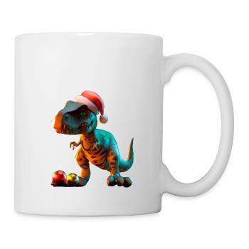 Xmas Trex Dino Weihnachten T-Rex - Tasse - Weiß - Rechts