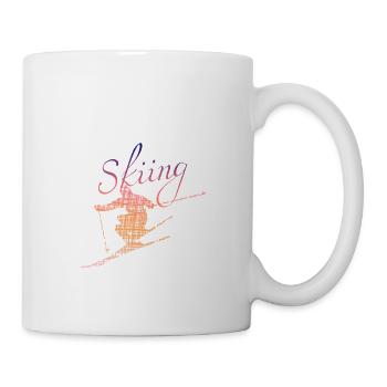 Skiing - Tasse - Weiß - Rechts