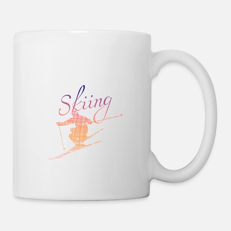 Skiing - Tasse - Weiß
