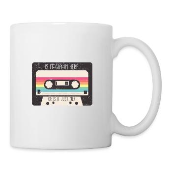 Est-ce gay ici LGBTQ Ally Trans Gay Pride Arc-en-ciel - Mug blanc - blanc - Droite