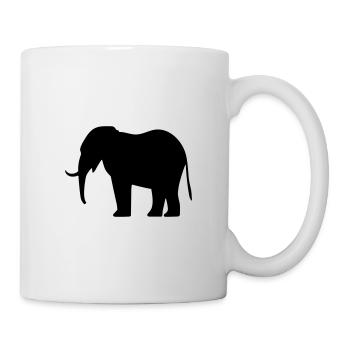 Elefant - Tasse - Weiß - Rechts