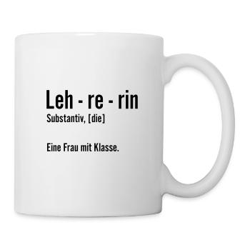 Lehrerin - Tasse - Weiß - Rechts