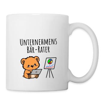Der niedliche kleine Unternehmens-Bär-Rater ist da - Tasse - Weiß - Rechts