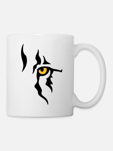 Œil de lion (gauche) - Mug blanc - blanc