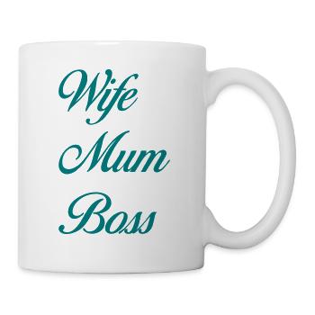 Wife mum boss - Mug - white - Right