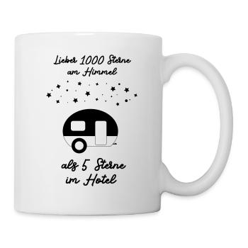 Camping Camper Wohnwagen Outdoor Geschenk - Tasse - Weiß - Rechts