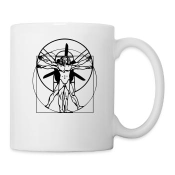 Leonardo da Vinci Vitruvian PPG Man - Tasse - Weiß - Rechts