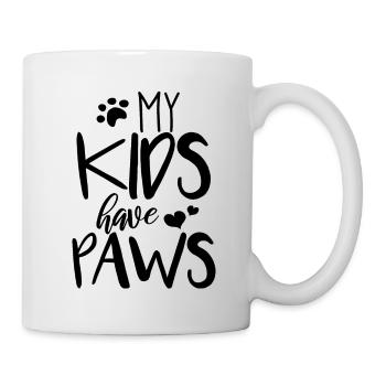 My Kids have Paws - schwarz - Tasse - Weiß - Rechts