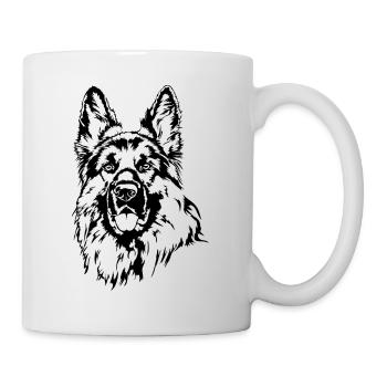 CHIEN DE BERGER ALLEMAND Cheveux longs Chien de Wilsign - Mug blanc - blanc - Droite