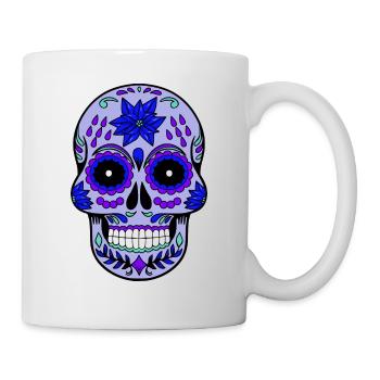 Sugar skull skull halloween - Mug - white - Right