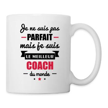 pas parfait meilleur coach,idée cadeau coach - Mug blanc - blanc - Droite