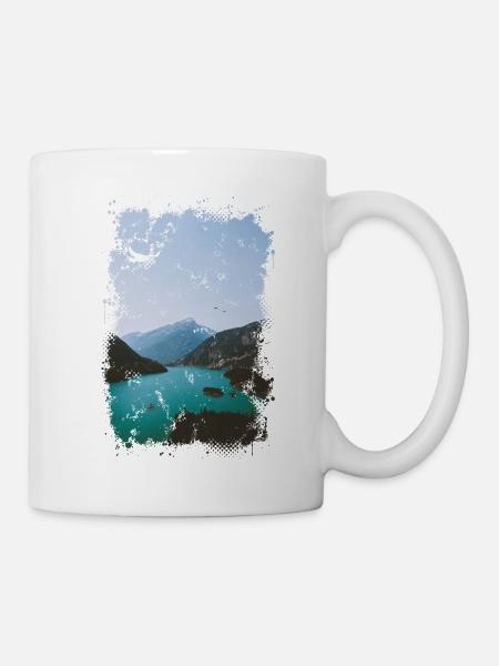 Alpenpanorama - Tasse - Weiß