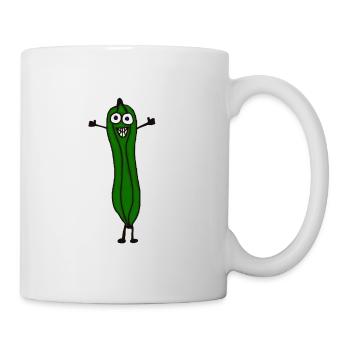 Funny laughing zucchini - Mug - white - Right