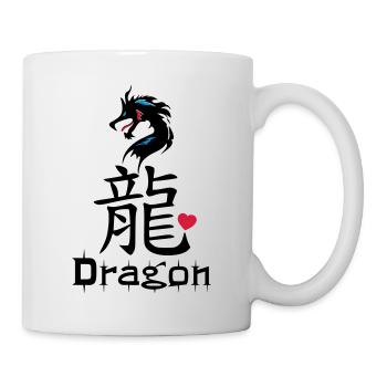 ❤️👄🐉Dragon en caractère chinois-Dragon d'amour- 龍 - Mug blanc - blanc - Droite