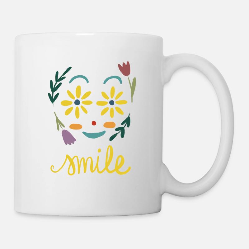 Julibel / Smile Résumé visage rire - Mug blanc - blanc