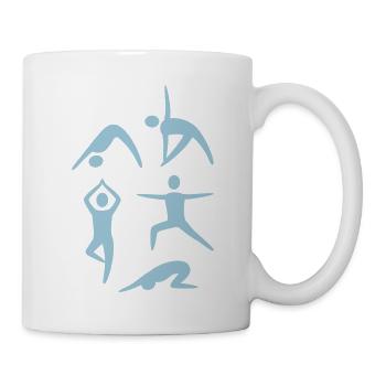Yoga Poses Silhouette - Mug - white - Right