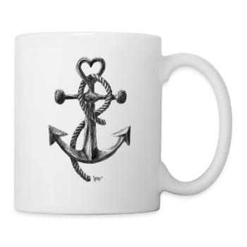 Bronko55 No.20 – Heart anchor - Mug - white - Right