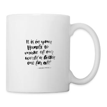 Nelson Mandela - Mug blanc - blanc - Droite