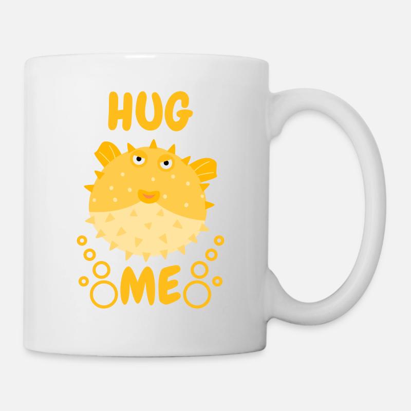 Umarme mich Kugelfisch - Tasse - Weiß