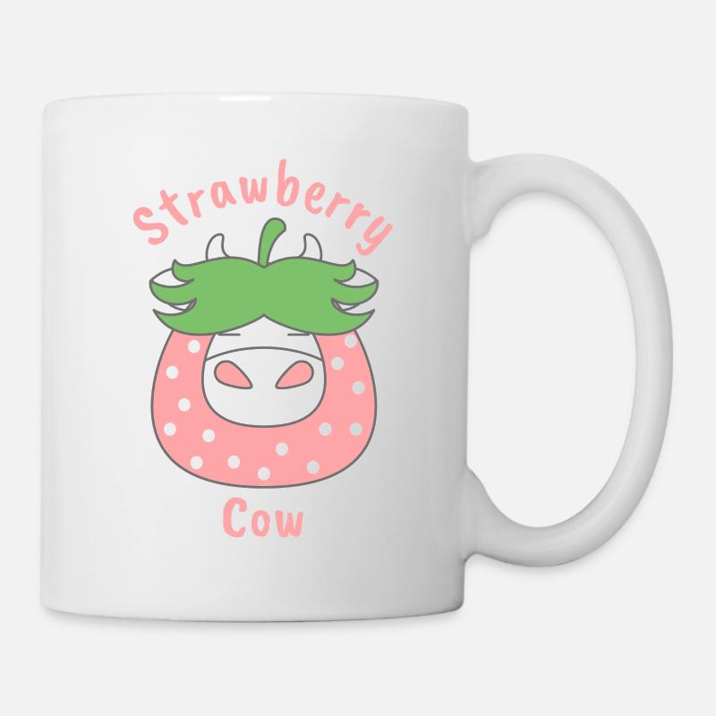 Pink Strawberry Cow - Mug - white