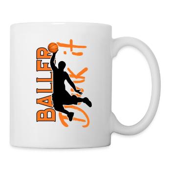 Basketball basketball player slam dunk baller - Mug - white - Right