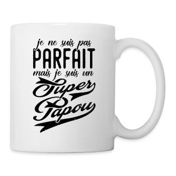 SUPER PAPOU PAPA PAPY famille - Mug blanc - blanc - Droite