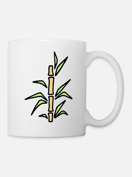 Bamboo bamboo bamboo cane - Mug - white