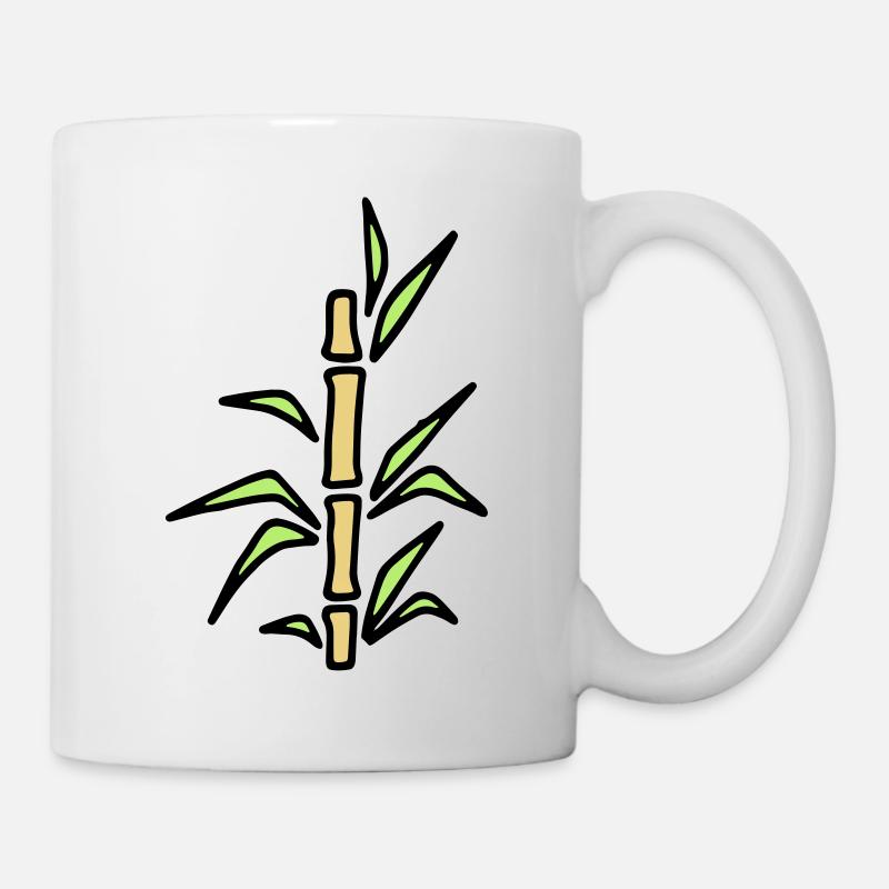Bamboo bamboo bamboo cane - Mug - white