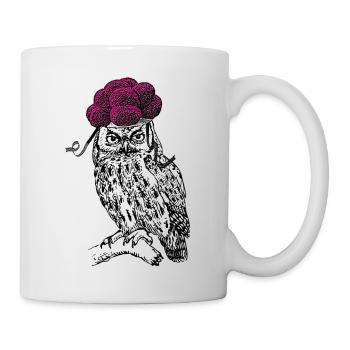 Schwarzwald Tussi Eule mit Schwarzwälder Bollenhut - Tasse - Weiß - Rechts